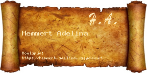 Hemmert Adelina névjegykártya